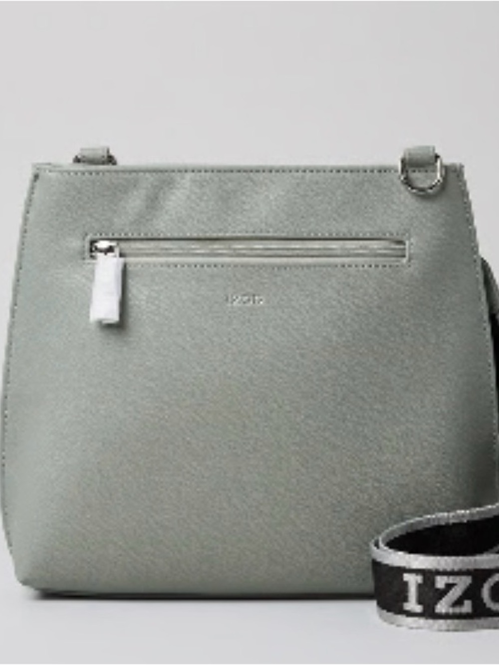 Izod Light Sage Green Crossbody with Branded Strap